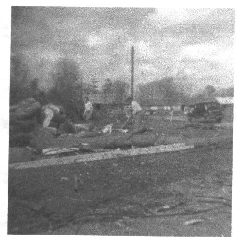 Lindos, site of, with chicken farm Lindos c1948