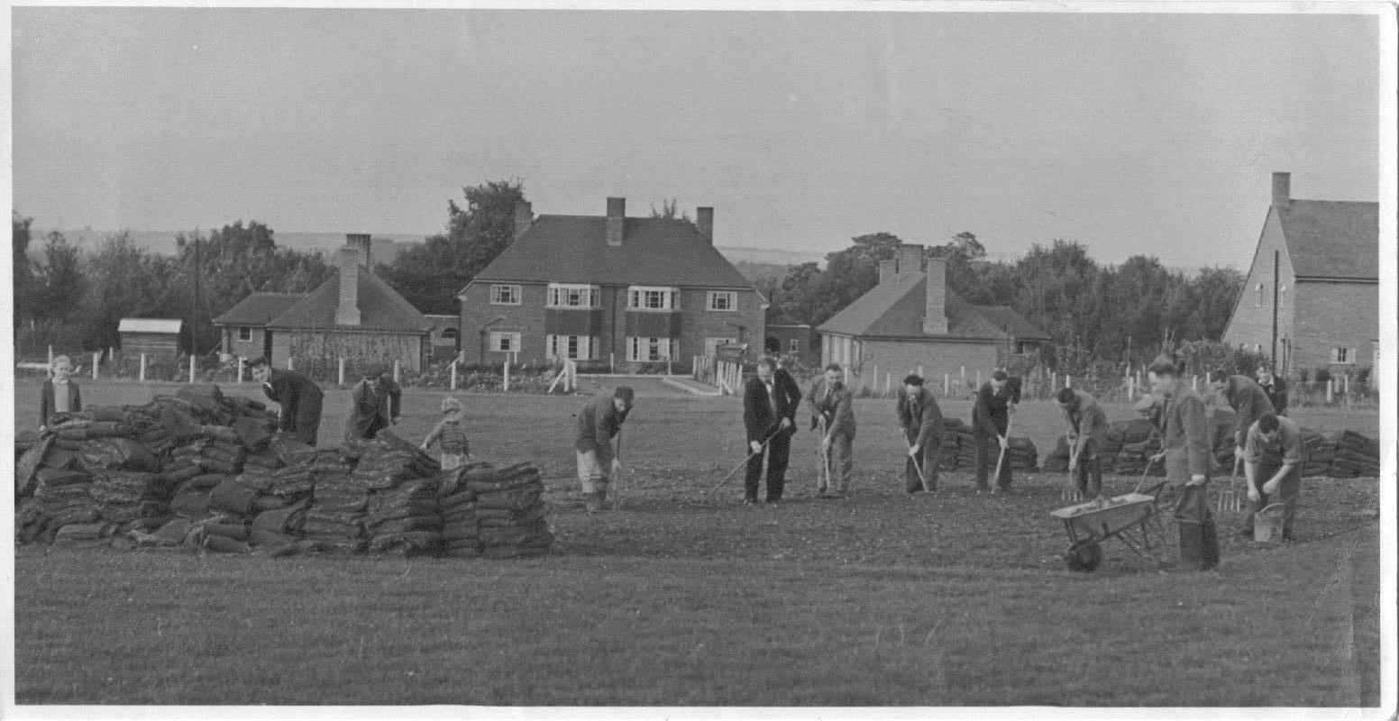 Bulbery sports field under construction 1951