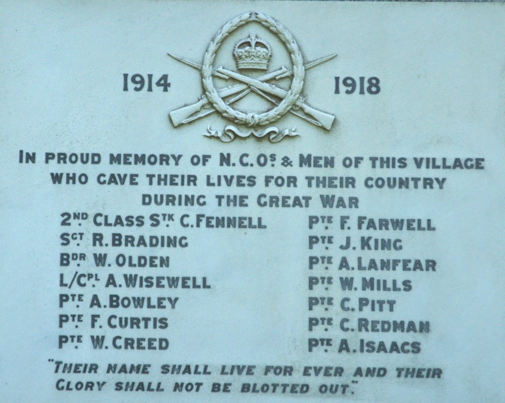 WWI plaque