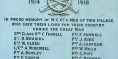 WWI plaque