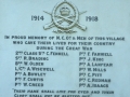 WWI plaque