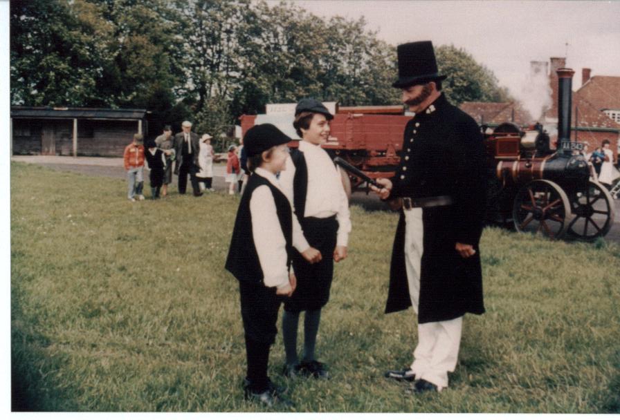 Boys and Fred Thompson at school's 150th 1981