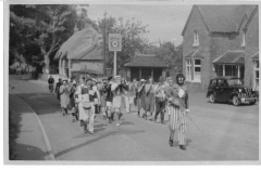 Village fete band procession c1952