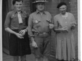 Ken Robinson, Tom Bussey and Shep from St John's Cross at village fete c1948