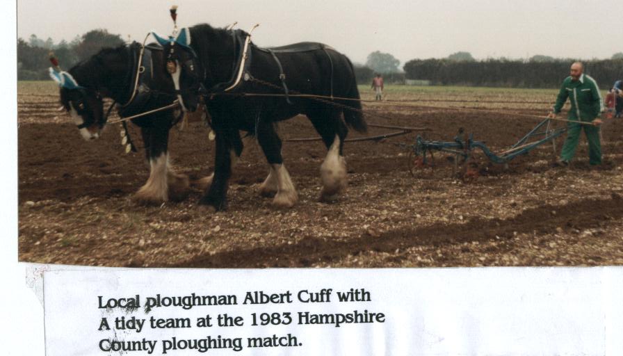 Albert Cuff at Hampshire ploughing match 1983
