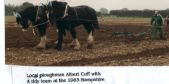 Albert Cuff at Hampshire ploughing match 1983
