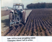 Albert Cuff at ploughing match c1977