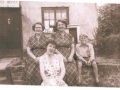 Mrs Simpson and family outside the post office c1960