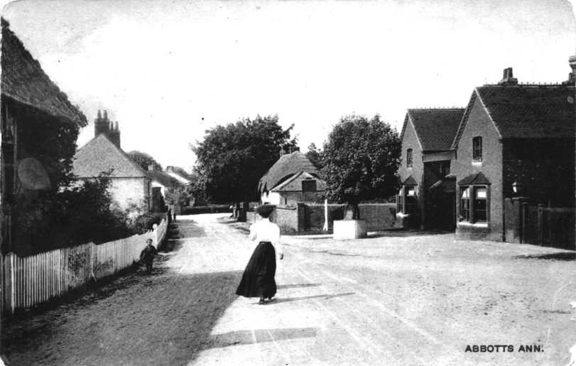 View of The Eagle, Abbotts Ann looking north, c.1900