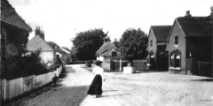 View of The Eagle, Abbotts Ann looking north, c.1900