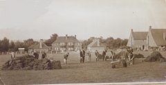 Working on the Village Sports field after it was donated to the Village