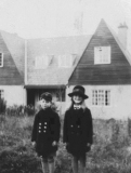 Maurice and his sister with Eastcott & Westcott with their house on Old Salisbury road