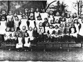 Abbotts Ann School group during First World War teachers: Miss Wilkinson (left) and Mrs Earney