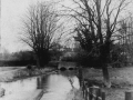 View of Mill Lane bridge Abbotts Ann from Lower Mill, c.1900
