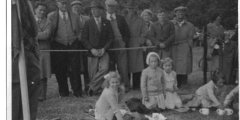 Group of adults and children c1955
