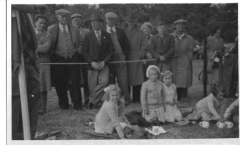 Group of adults and children c1955