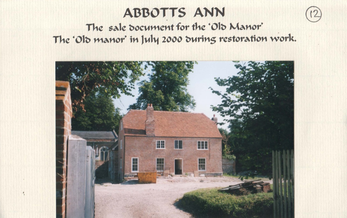 AAPC-6-1-021 -- The Old Manor from south, during restoration -- Jul-2000