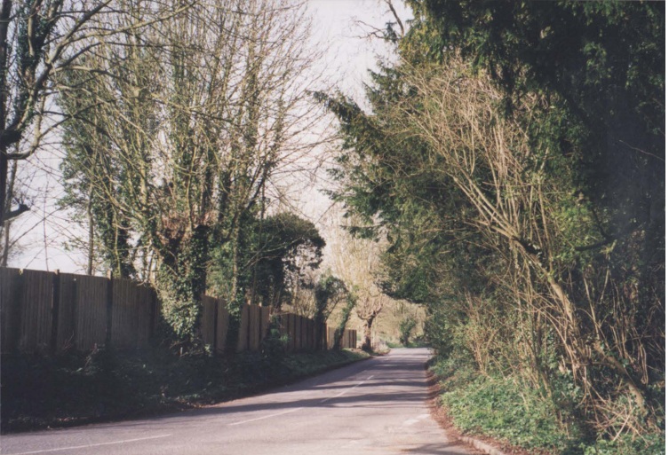 AAPC-6-1-051 -- Church Road, Old Manor wall looking north -- 2000