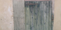 AAPC-6-1-004 -- Duck St, Old Cob Barn -- The Old Cob Barn door -- 06-Sep-2000