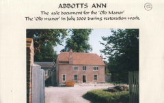 AAPC-6-1-021 -- The Old Manor from south, during restoration -- Jul-2000