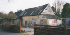 AAPC-6-1-111 -- Duck Street, Old Cob Barn view from Beech House -- Jul-2000