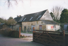 AAPC-6-1-111 -- Duck Street, Old Cob Barn view from Beech House -- Jul-2000