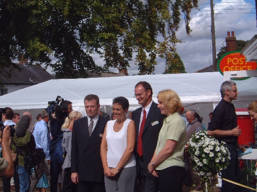 Jackie Stanton with Post Office management representitives