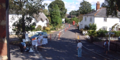 Part of Duck Street being closed off ready for the big Day