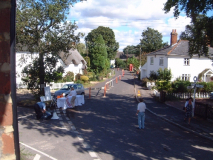 Part of Duck Street being closed off ready for the big Day