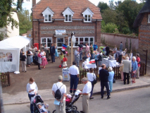 First villagers starting to arrive at around 12:30pm