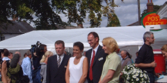 Jackie Stanton with Post Office management representitives