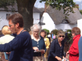 Villagers departing from the shop to the fete in Duck Street