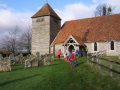 WI Walking Group outside the church Jan 2010