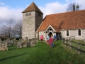 WI Walking Group outside the church Jan 2010