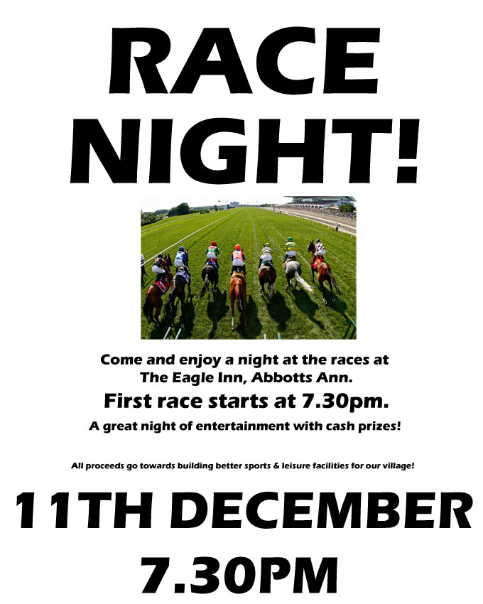 RACE NIGHT Fundraiser!